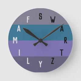 Letter Numbers Runde Wanduhr