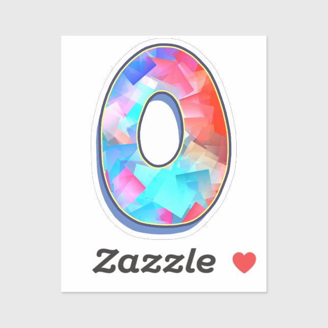 Letter O -  Color Mix Aufkleber (Blatt)