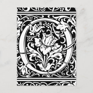 Letter O mittelalterliche Monogram Art Nouveau Postkarte