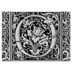 Letter O mittelalterliche Monogram Art Nouveau Schneidebrett