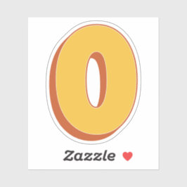 Letter O Monogram, Bold 3D Type Font Initial  Aufkleber
