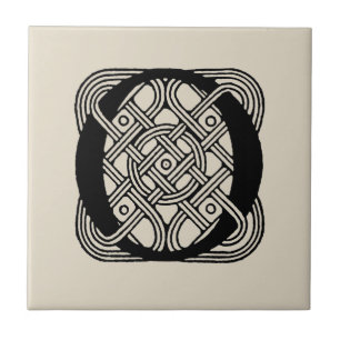 Letter O Vintag Celtic Knot Monogram Fliese