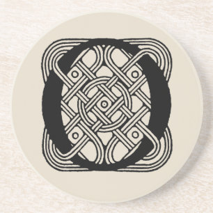 Letter O Vintag Celtic Knot Monogram Getränkeuntersetzer