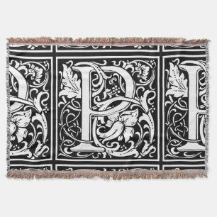 Letter P Mittelalterliche Monogram Art Nouveau Decke