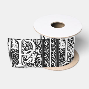 Letter P Mittelalterliche Monogram Art Nouveau Satinband
