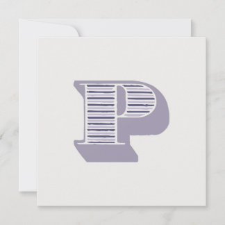 Letter "P" Monogram Einladung