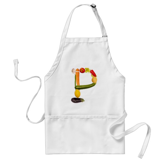 letter "P" of fruits and vegetables Schürze (Vorne)