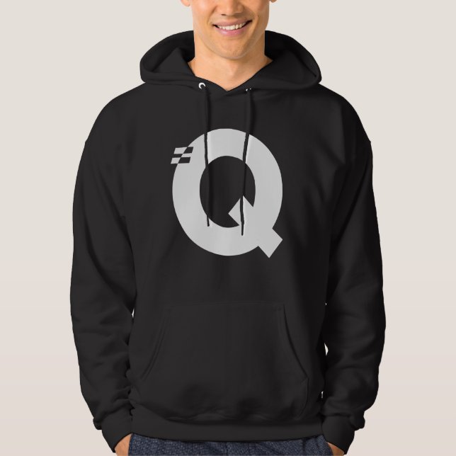 Letter Q Alphabet Initial Monogram Hoodie (Vorderseite)