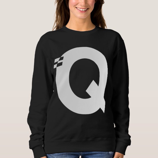 Letter Q Alphabet Initial Monogram Sweatshirt (Vorderseite)
