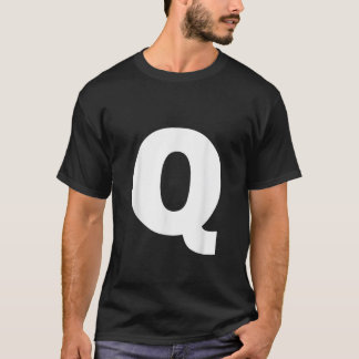 Letter Q Hauptstadt Alphabet Monogram Initial T-Shirt