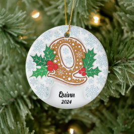 Letter Q Individuelle Name Monogram Christmas Keramik Ornament