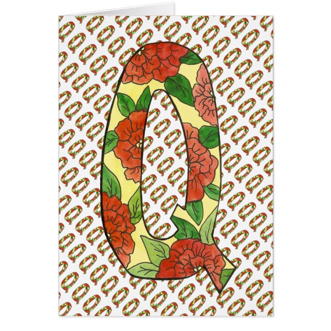 Letter-Q-Karte (Vorne)