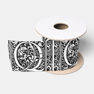 Letter Q Mittelalterliche Monogram Art Nouveau Satinband
