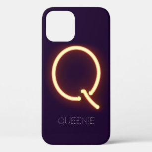 Letter Q Neon Light Personalisiert Case-Mate iPhone Hülle