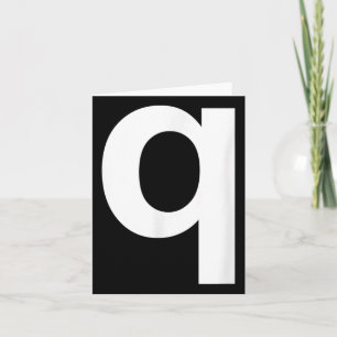 Letter Q Shirt Lower Case Alphabet Karte