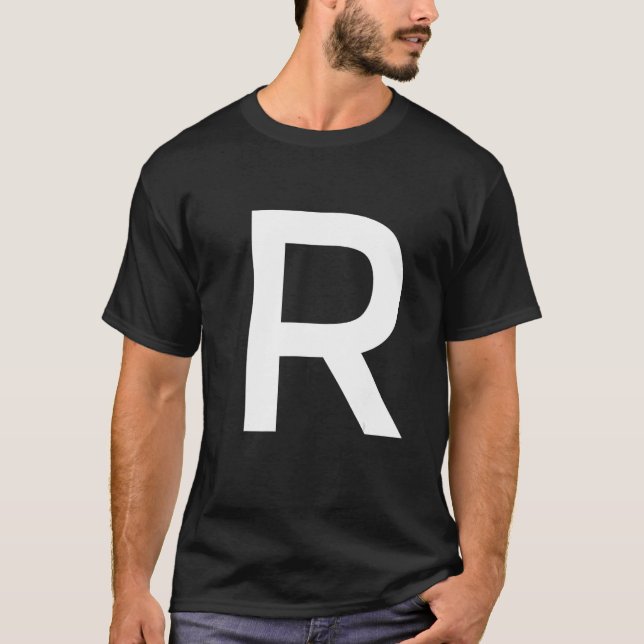 Letter R Alphabet Initial Monogram T-Shirt (Vorderseite)