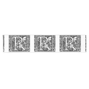 Letter R Mittelalterliche Monogram Art Nouveau Kurzer Tischläufer