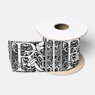 Letter R Mittelalterliche Monogram Art Nouveau Satinband