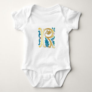 Letter R Monogram-Lilie Baby Strampler