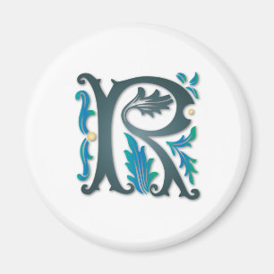 Letter R Monogram Magnet