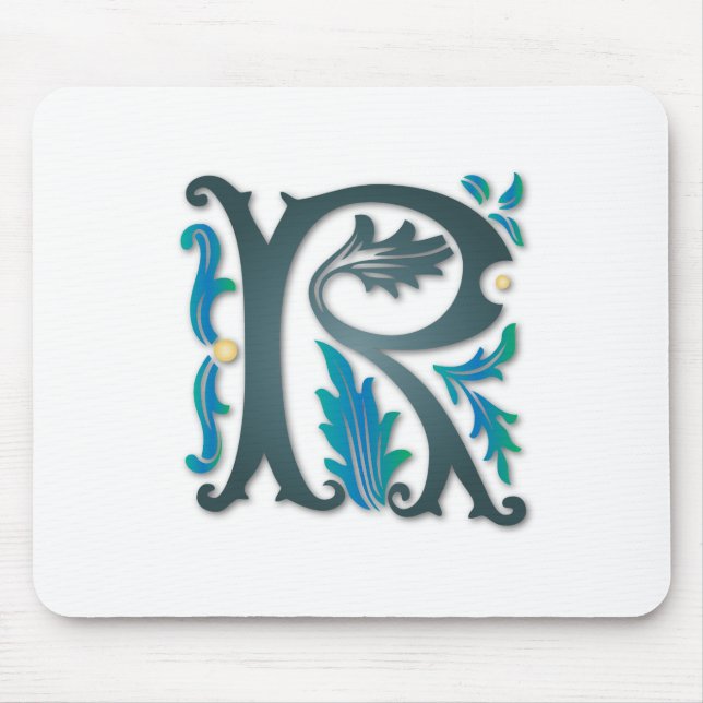 Letter R Monogram Mousepad (Vorne)