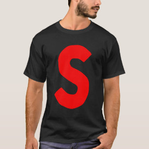 Letter S Big and Bold Red T-Shirt