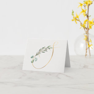 Letter S Decorative Monogram-Notizkarte Karte