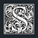Letter S Medieval Monogram Vintag Initial Magnet<br><div class="desc">Diese erste S ist Teil einer kompletten Serie von Großbuchstaben William Morris inspiriert Typografie-Initialen. Die Schwarz-Weiß-Schrift ist sehr dekorativ und nach der extravaganten Typografie des Mittelalters gestylt. Niedlich und trendig, dies ist ein Vintages chic Monogramm S - Brief S - Wirbel S . Passen Sie dieses Vintage Monogramm S an,...</div>