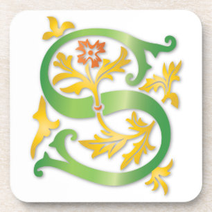 Letter S Monogram-Lilie Untersetzer