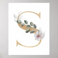 Letter S Monogram Poster