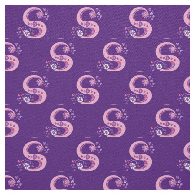 Letter S-Monogramm-Dekortext Stoff (Muster)