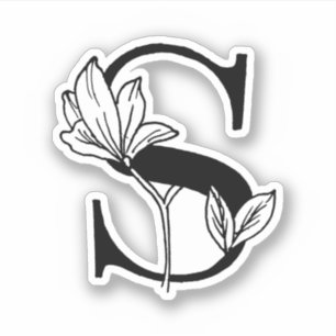Letter S - Rose Aufkleber