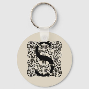 Letter S Vintag Celtic Knot Monogram Schlüsselanhänger