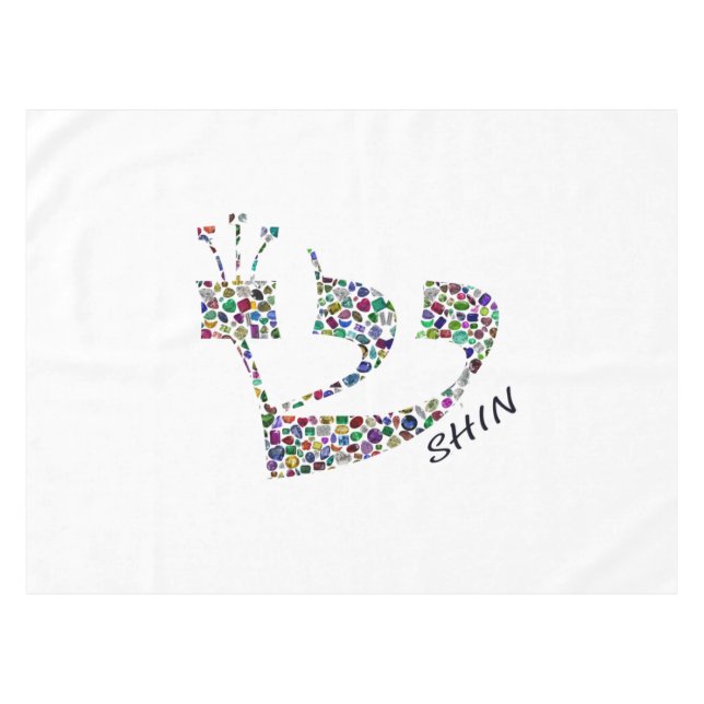 Letter Shin Tischdecke (Vorderseite (Horizontal))
