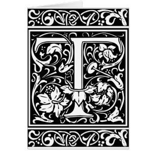 Letter T Mittelalterliches Monogramm Art Nouveau