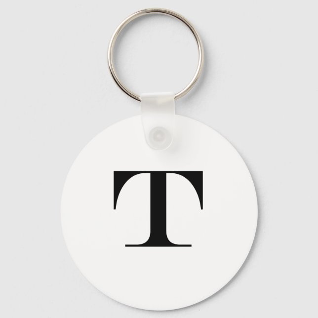 Letter T Monogram-Schlüsselanhänger Schlüsselanhänger (Vorderseite)