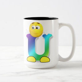 Letter-Tasse Zweifarbige Tasse