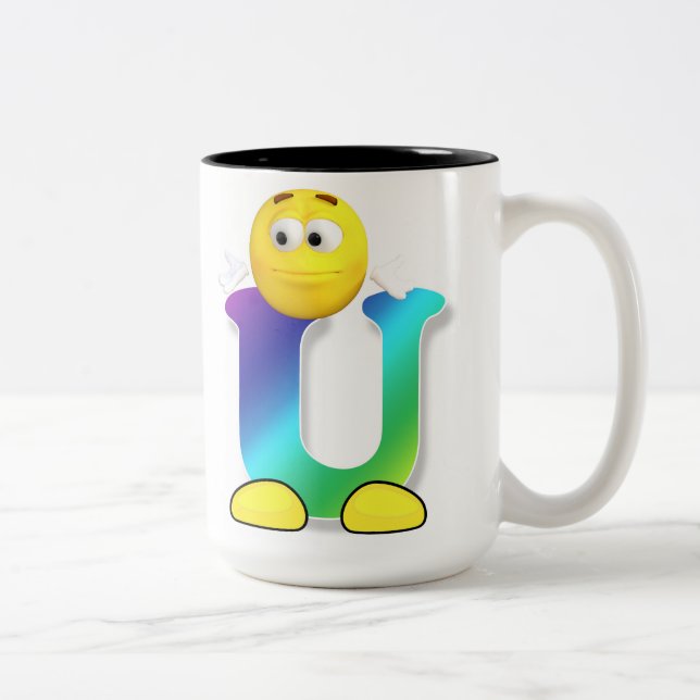 Letter-Tasse Zweifarbige Tasse (Rechts)