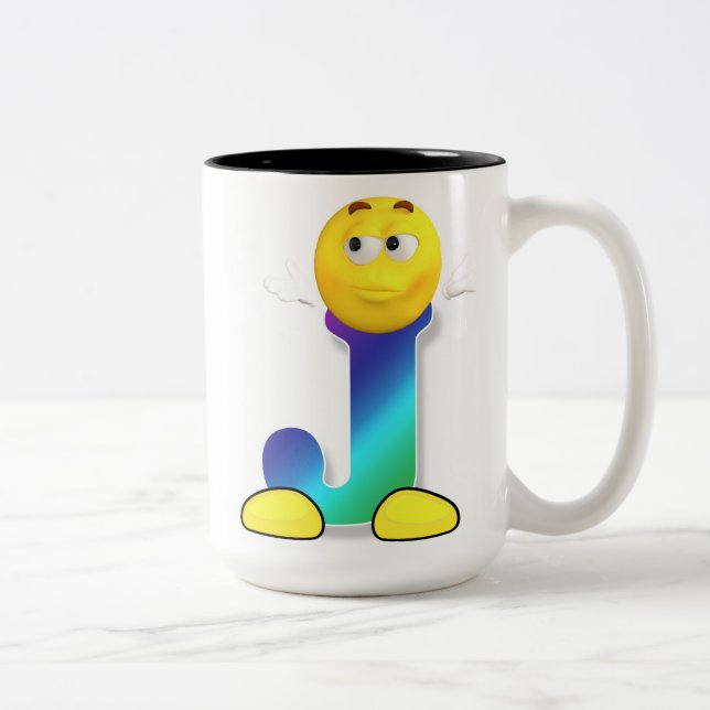 Letter-Tasse Zweifarbige Tasse (Rechts)