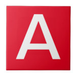 Letter Tiles - White on Red Fliese<br><div class="desc">Keramik Buchstaben Fliesen.  Kleine oder obere Buchstabenkacheln.  Sie passen sich die Buchstaben an,  die Sie für Ihre Keramik oder Mosaikschild benötigen.  Buchstabenkombination für Zeichen,  Hausnummern</div>
