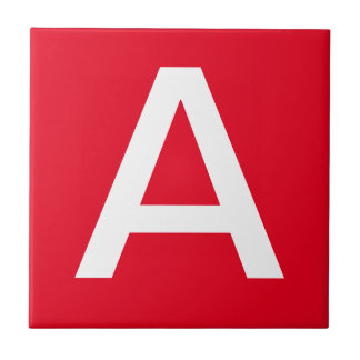 Letter Tiles - White on Red Fliese