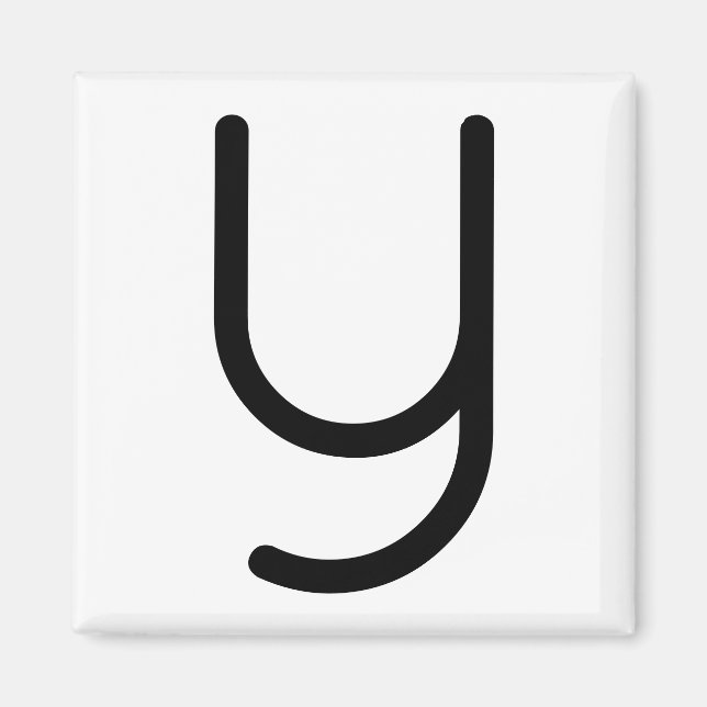 Letter Title "y" Magnet (Vorne)