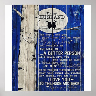 Letter To my Husband   Husband Gift Poster