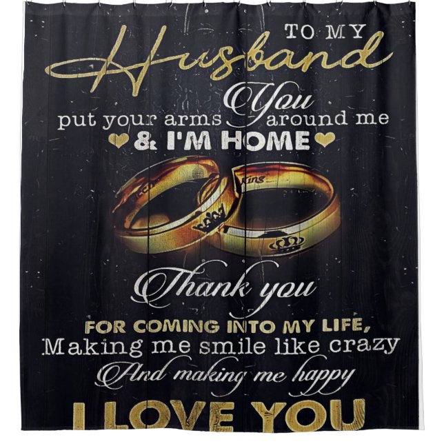 Letter To My Husband, Love Quotes Letter Duschvorhang (Vorderseite)