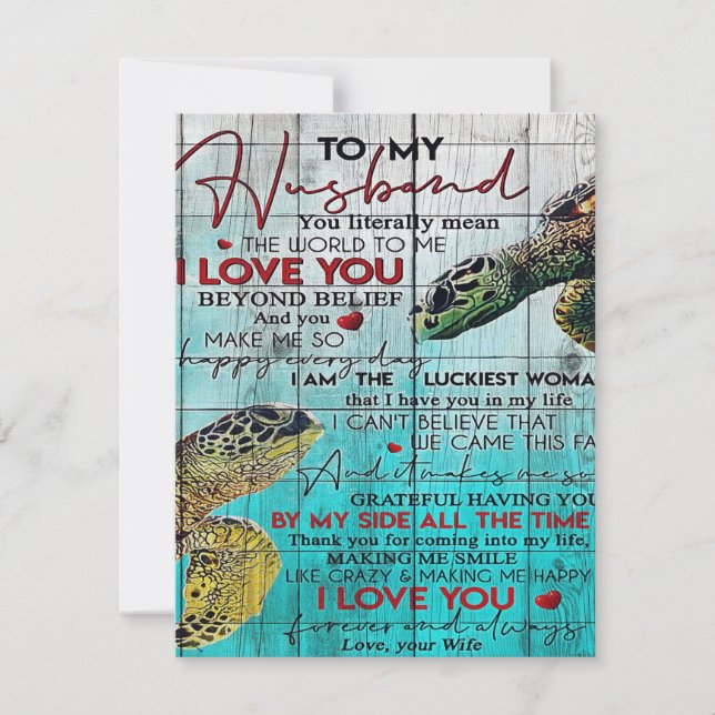 Letter To My Husband, Love Quotes Letter Einladung (Vorderseite)