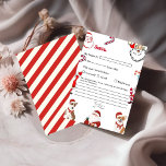 Letter To santa Kids Christmas Wunschkarte Einladung<br><div class="desc">Minimalistische Weihnachtswunschliste ,  Weihnachten Party</div>