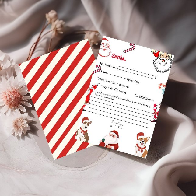 Letter To santa Kids Christmas Wunschkarte Einladung (Von Creator hochgeladen)