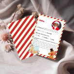 Letter To santa Kids Christmas Wunschkarte Einladung<br><div class="desc">Minimalistische Weihnachtswunschliste ,  Weihnachten Party</div>