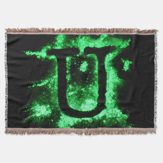 Letter U Green Hauptstadt Alphabet Decke (Vorderseite)