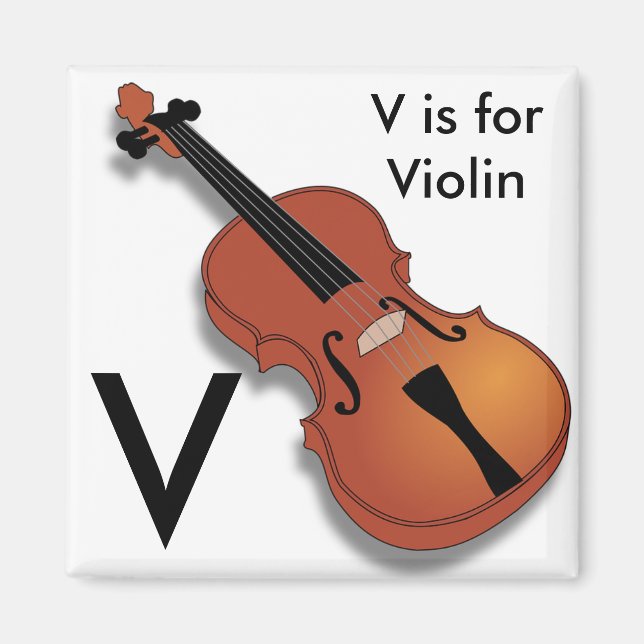 "Letter V" für das Alphabet-Magnet der Geige Magnet (Vorne)